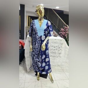 Beautiful Caftan/Kaftan Bubu Dress. Adire